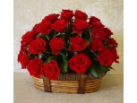 Stunning 24 Red Roses Basket